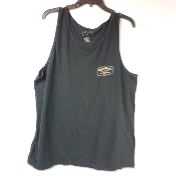 Quick Silver Surf Goods Mens Black Tank Top Graphic Print Tank Sz XL Reg fit - Picture 1 of 11
